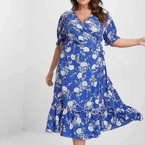 Bloomchic Blue Floral Dress Size 20